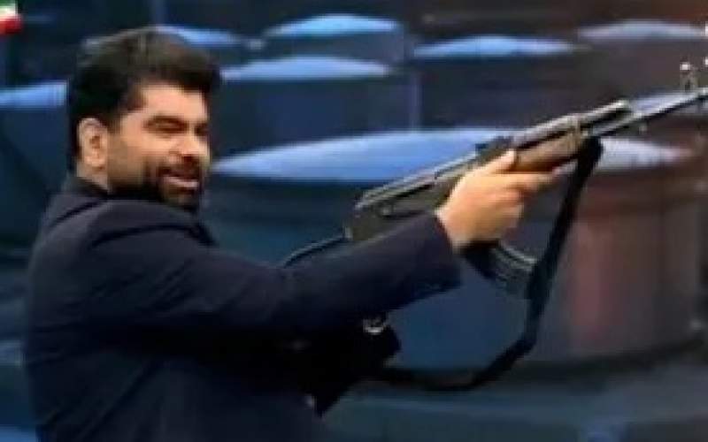 شلیک با اسلحه در برنامه زنده تلویزیون!