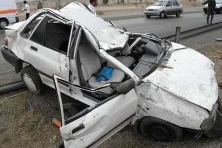 تصادف مرگبار پراید با نیسان با 3 کشته و 2 مجروح